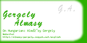 gergely almasy business card